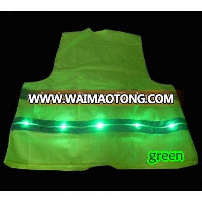 high visibility safety vest clothing with pockets and flash led light