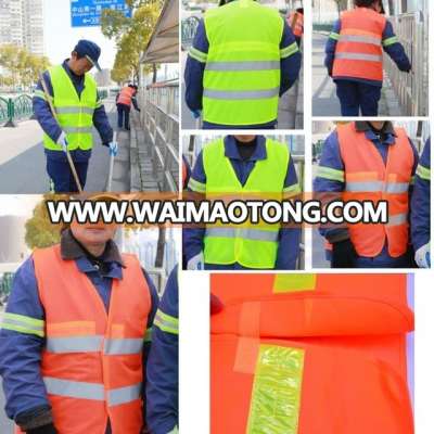 ANSI Class3 short sleeve safety multi pocket work illuminated reflective a vest mens workwear