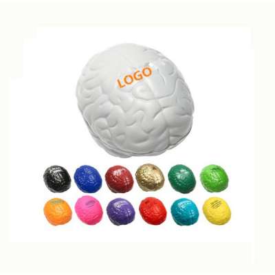 Novelty Custom Printed PU Brain Stress Ball